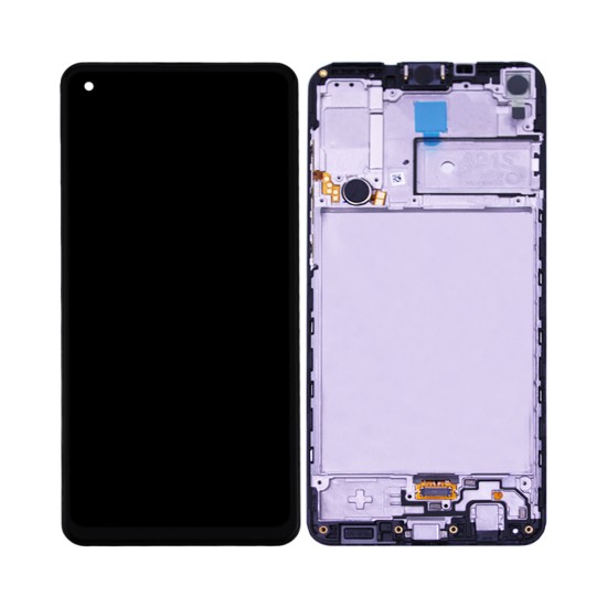 Touch+Display+Frame Samsung Galaxy A21s/A217 Service Pack Preto